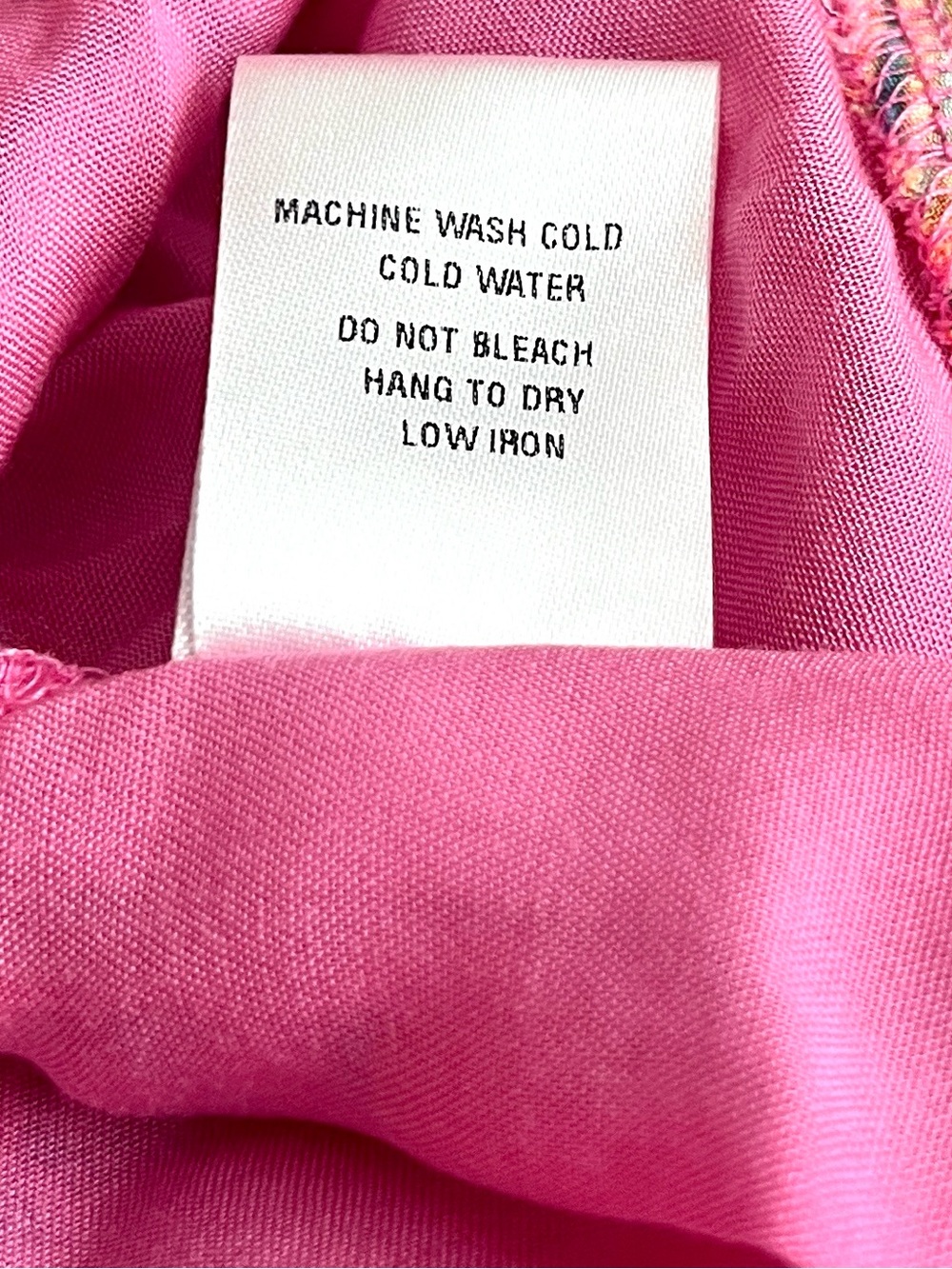 KARLIE Pink Orange Paisley Smocked Waist Ruffle Mini Dress Pockets Size Medium - Picture 7 of 12